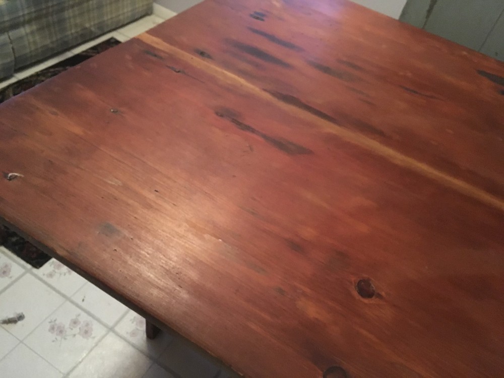 Primitive Vintage Old Solid Pine Tilt Top Bench-Table Rustic Farm Country