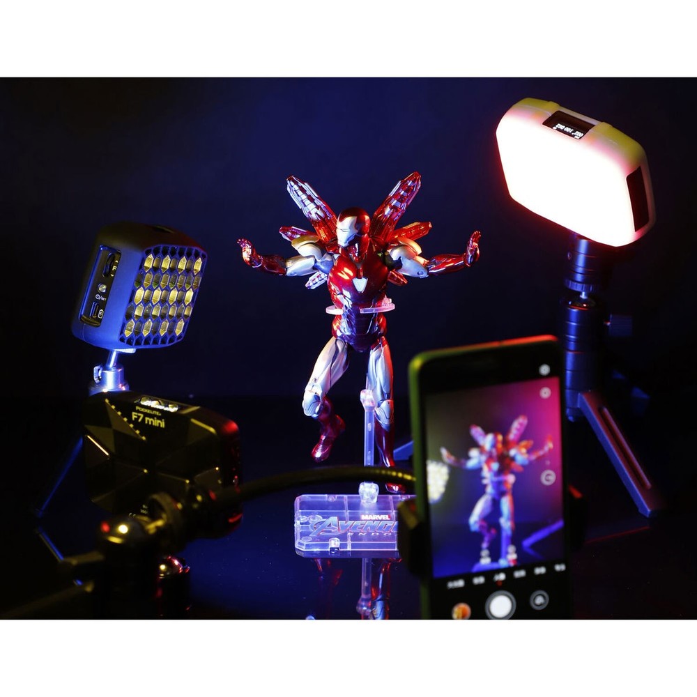 Falconeyes PockeLite F7 mini RGB & Variable Color LED Light with Diffuser & Grid