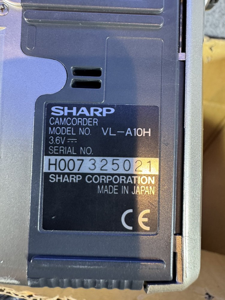SHARP VL-A10H CAMCORDER tested and working.