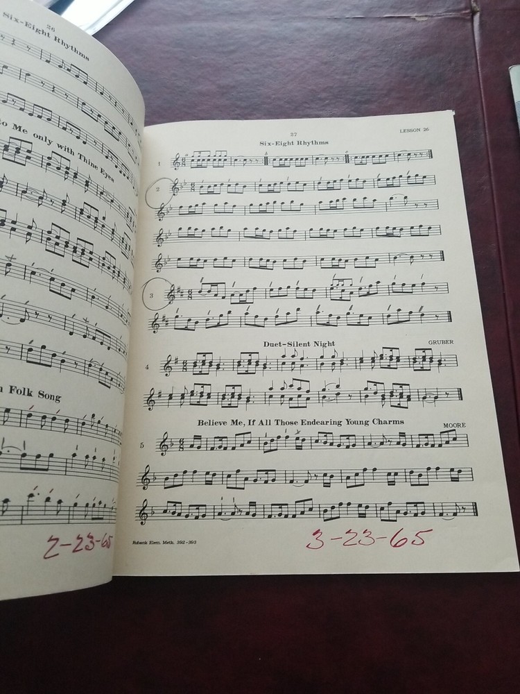 Vintage Rubank 1934 Elementary Method & 1940 Advanced Method For Saxophone