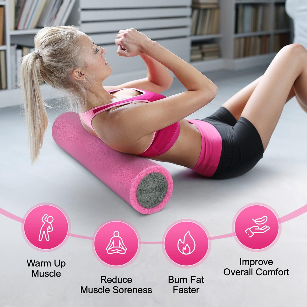 High-Density EPP round Back Roller Foam, Exercise Foam Roller for Yoga, Pilates