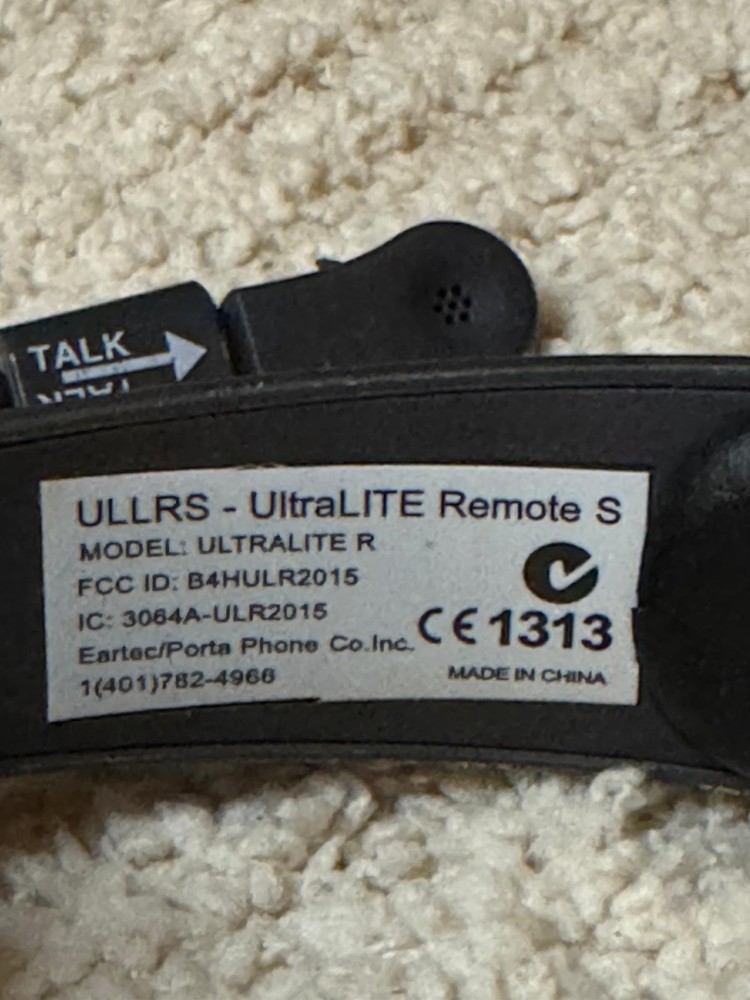 Eartec UltraLITE UL4S Wireless Intercom 4 Headset System Single Ear Crew