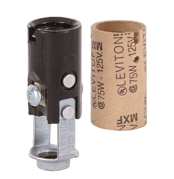 B&P Lamp Short Leviton Keyless Candelabra Sockets