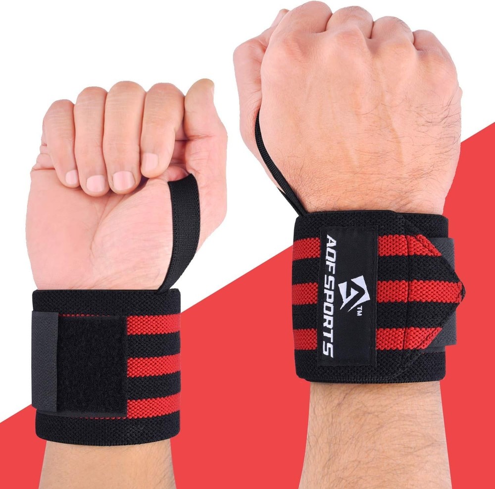 18" Adjustable Weightlifting Wrist Wraps with Thumb Loop for Ultimate Support