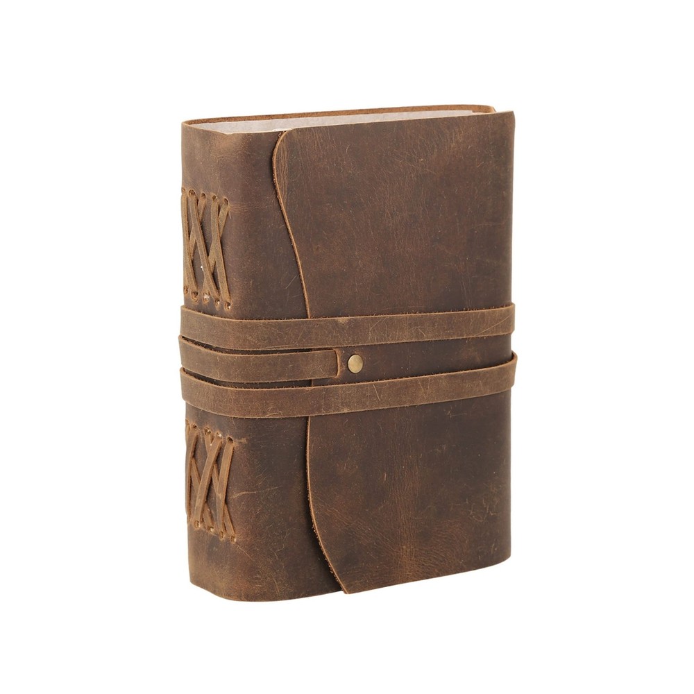 KomalC Handmade Leather Journal | Writing Notebook Diary | Bound Daily Notepa...