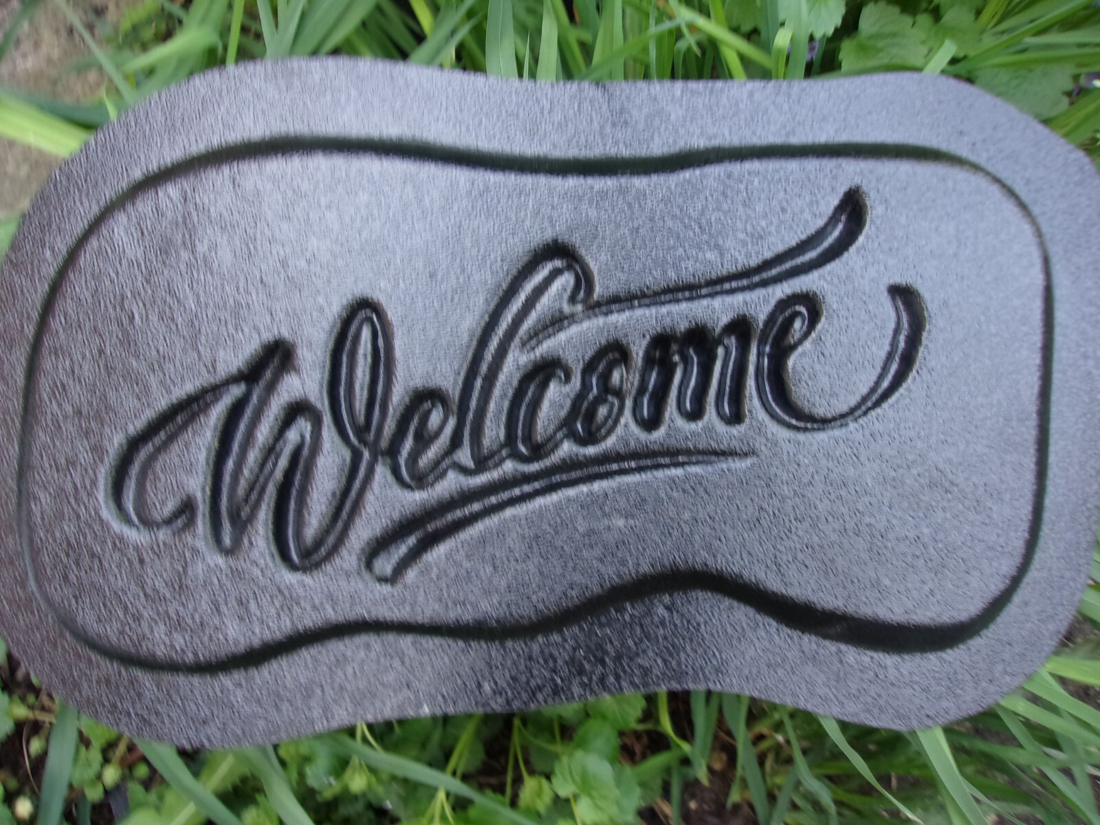 Welcome mold plaster concrete cement reusable casting mould 11" x 5" x 3/4"