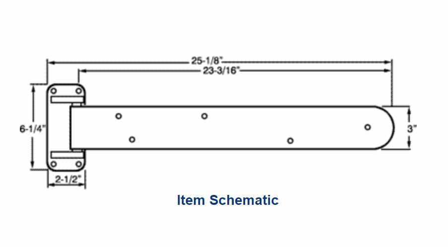 Premco PR 24 Reversible Non-Lift Strap Hinge, 1-1/8" Offset.