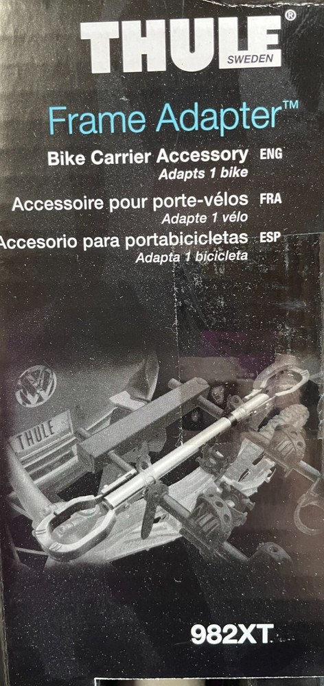 Thule 982XT Frame Adapter - Bicycle Cross Bar