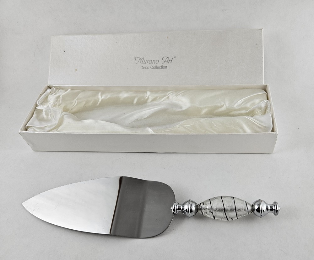 Murano Cake Server Art Deco Collection