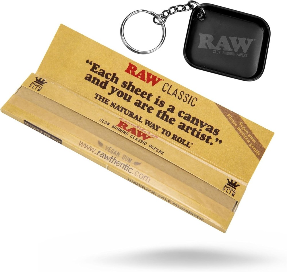RAW Classic King Size Slim Rolling Paper | 6 Pack | 192 Papers