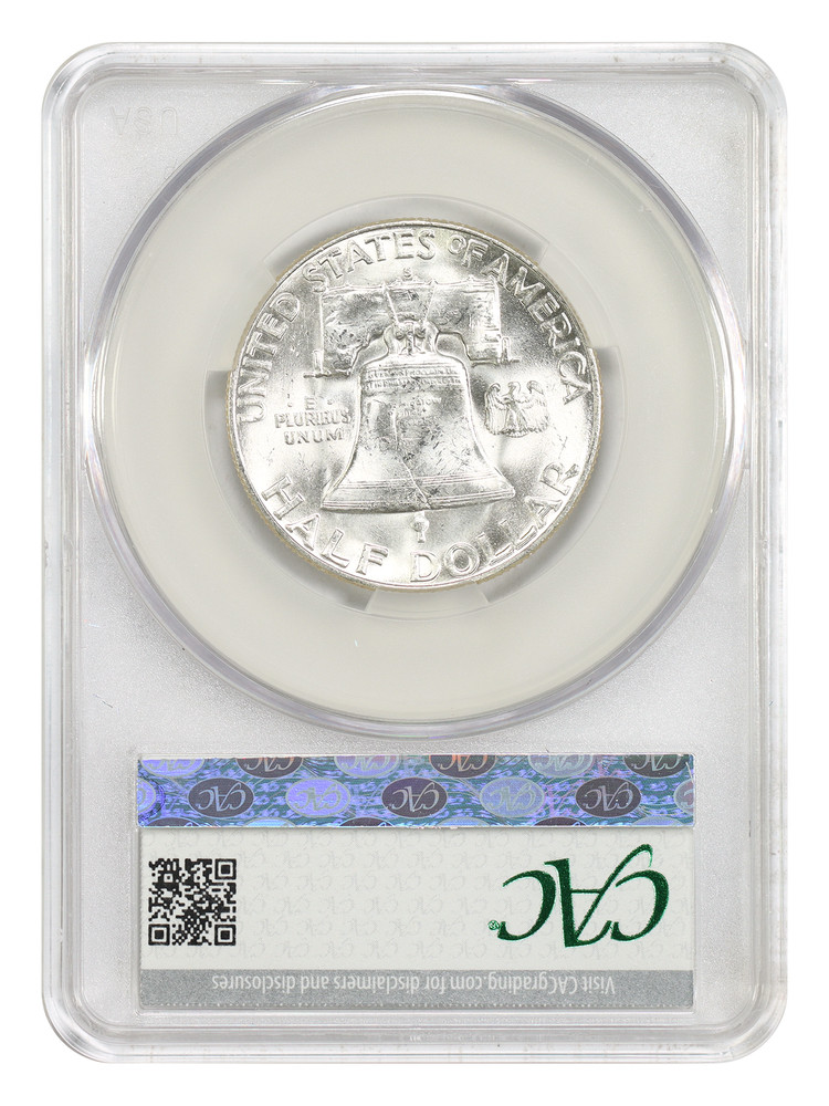 1951-S 50C CACG MS61 - Franklin Half Dollar