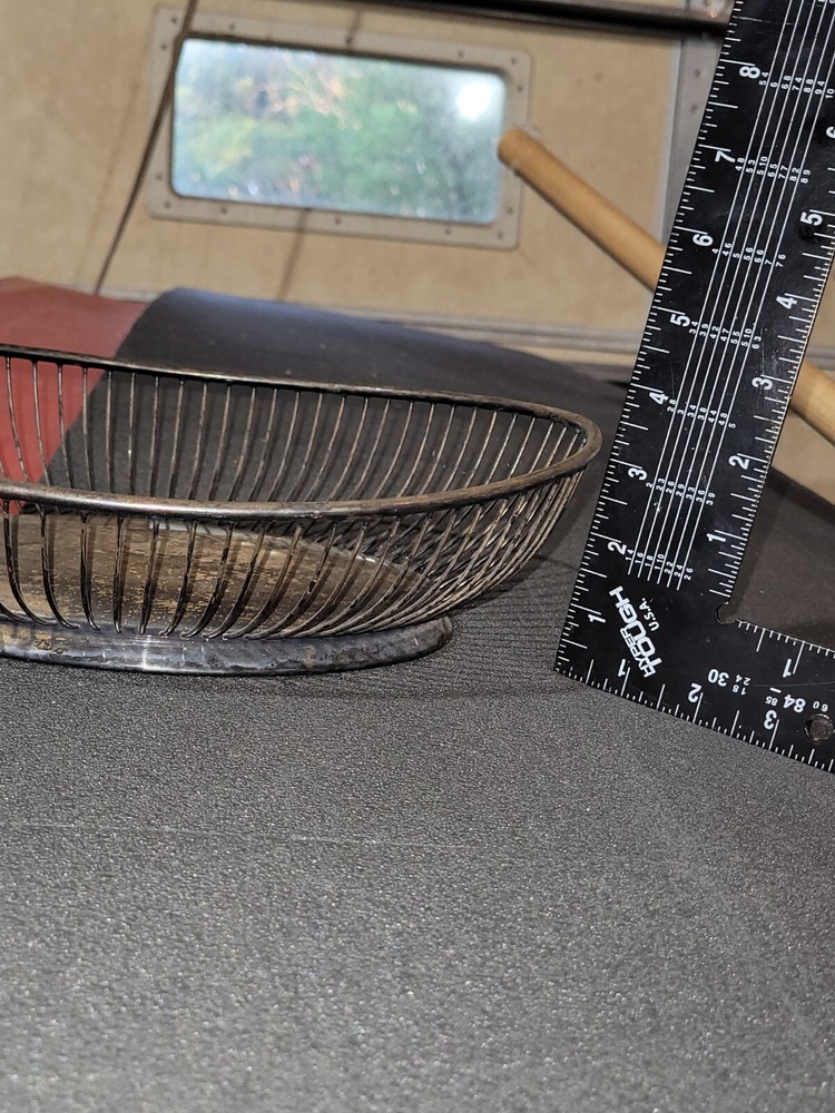 Antique Silver Display Bowl Oval