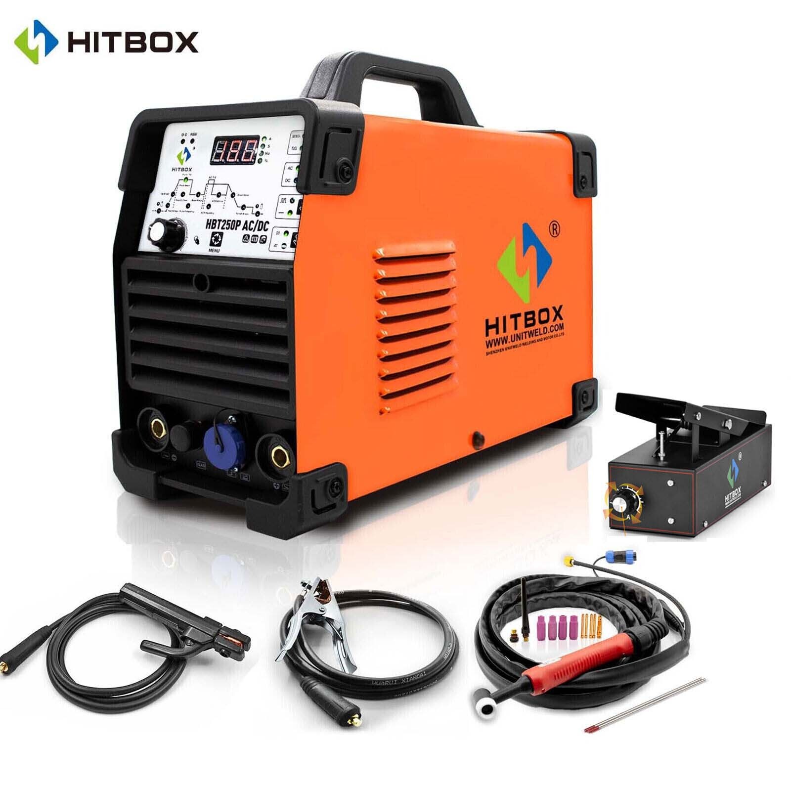 200A Alu TIG Welder+Foot Pedal 220V AC/DC Pulse W/HF MMA/Stick IGBT Tig Welding