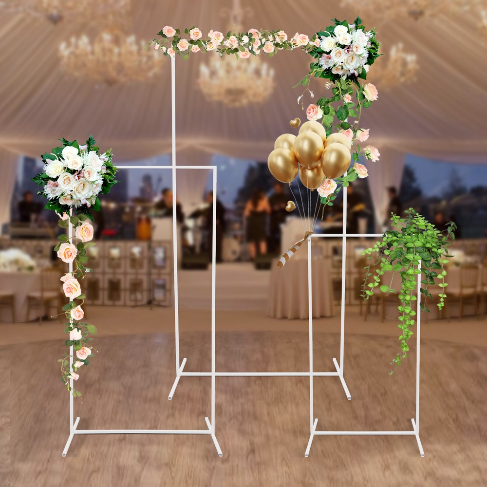 3Pcs Metal Backdrop Stand Wedding Stand Rectangular Frame For Party Decoration