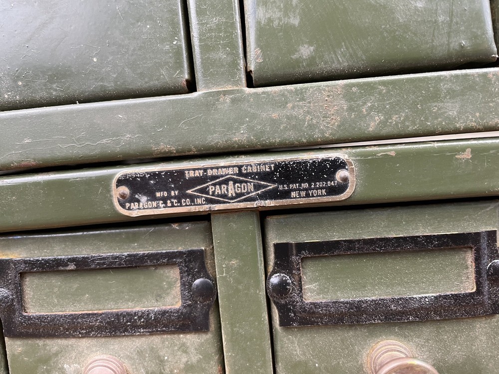 C.1940 Microscope Slide Cabinets ~ Paragon C&C Co. NY, Stackable, 12 Drawers