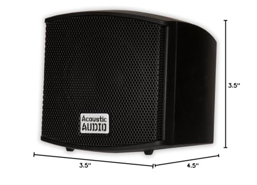 400 Watts Black Mountable Indoor Wired Speakers Full Range Sound Coverage