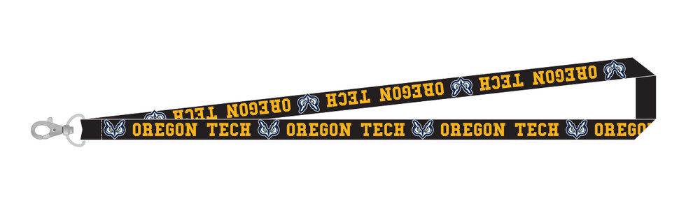 Oregon Tech 5/8" Black Lanyard