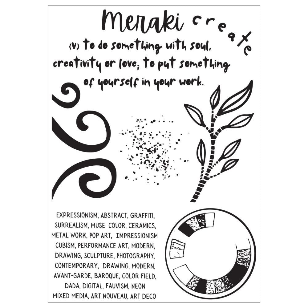 Sizzix Studio - Clear Stamp & Stencil Set - Create, 666754 by Cat Kerr