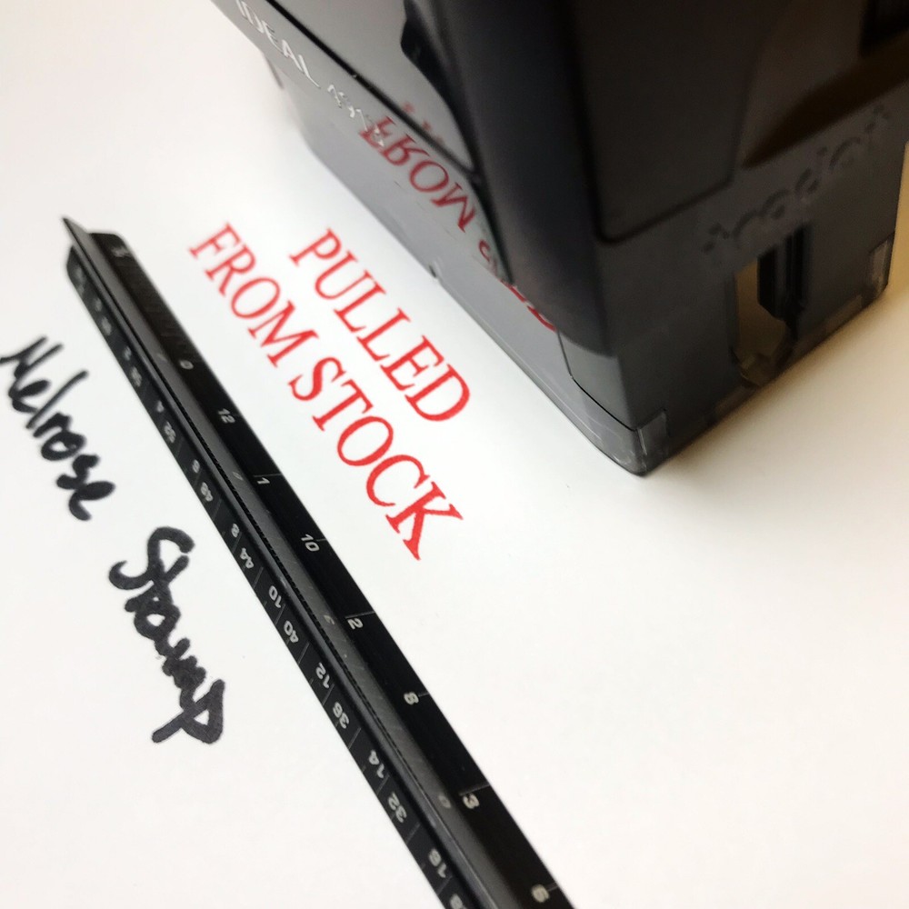 Pulled From Stock Rubber Stamp Red Ink Self Inking Ideal 4913