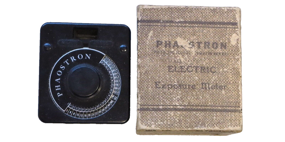 Vintage PHAOSTRON Model A Electric Exposure Meter with Instructions & Box