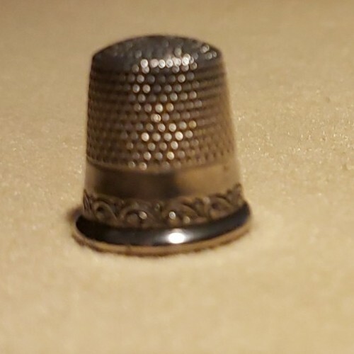 Antique Sterling Silver Wave Scroll Thimble by Ketcham & McDougall * Circa 1880s
