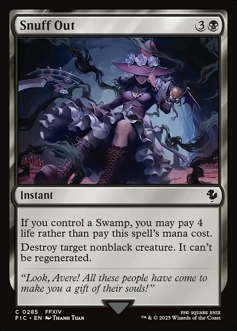 Snuff Out 285 C Normal FIC MTG NM