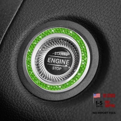 Car Engine Start Stop Decoration Ring, Car Engine Start 1PCS Bright Green