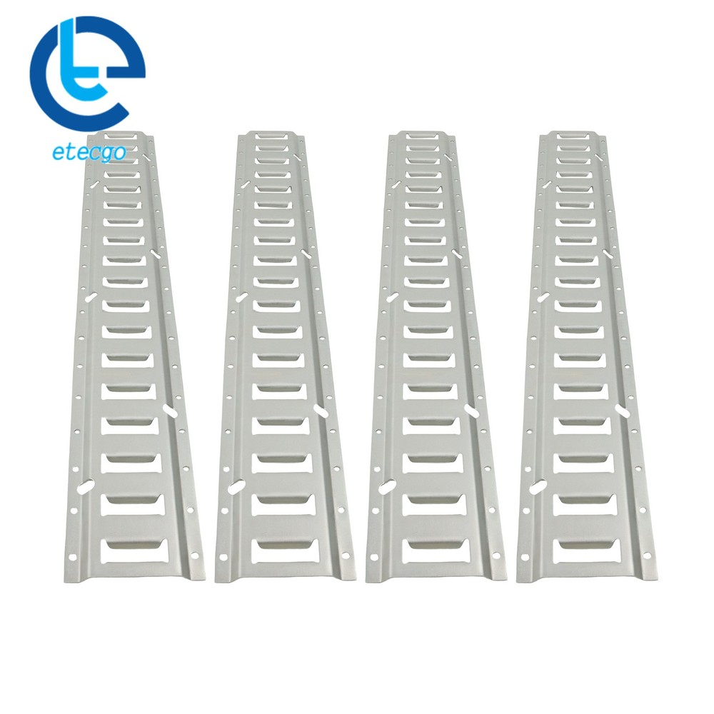 4x 3' Silver E Track Rails Galvanized Steel Construction For Freight Trailers