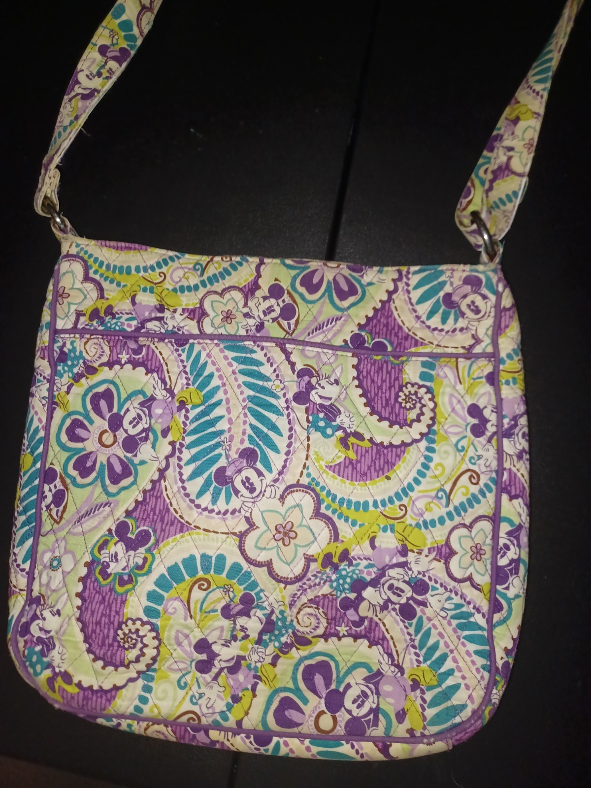 Disney Parks Vera Bradley Plums Up Cross Body Messenger Bag