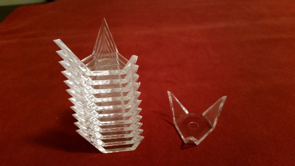 *12 Triangular 1.25" Display Stands #910 For Agate Coral Gemstones Spheres