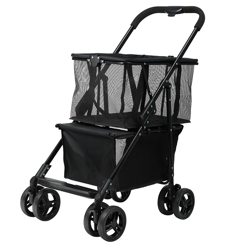 Collapsible Shopping Cart Utility Trolley Cart with Removable Tote&Swivel Wheels