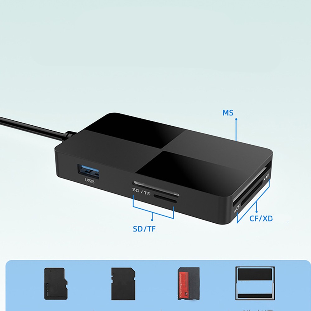 8 in 1 USB 3.0 Type C SD Card Hub Adapter SD TF CF XD MS Memory Card Reader