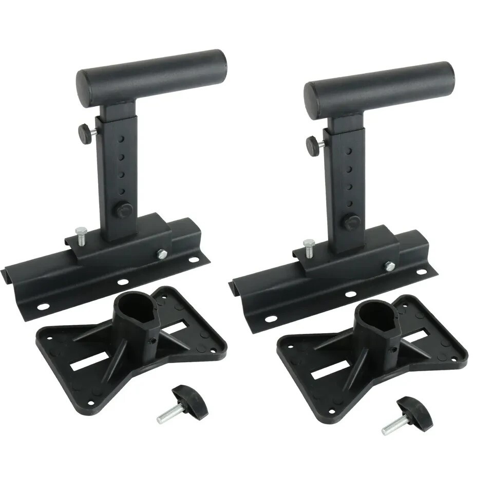 2PC Universal Heavy-duty DJ Speaker Wall Mount Brackets Stands 66 Lbs Adjustable
