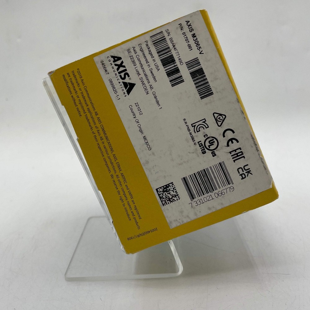 New Axis M3065-V Fixed Dome Network Camera 01707-001