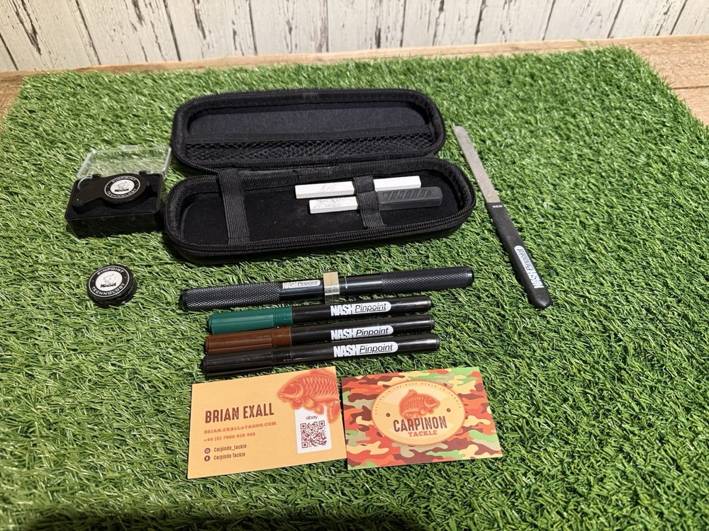 Nash Pinpoint Hook Sharpening Kit + Pinpoint Pens-Excellent Condition