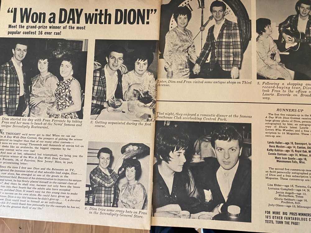 Dion, Two Page Vintage Clipping