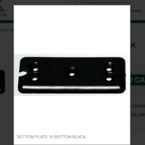 BOTTOM PLATE 10 BUTTON BLACK #PH10-27