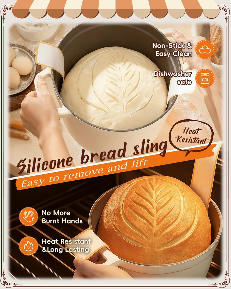 Sourdough Starter Kit with Rattan Proofing Basket and Essential Baking Tools