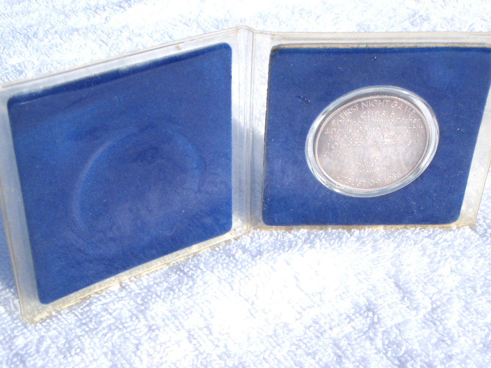 VTG:1st NIGHT GAME@ WRIGLEY FIELD CHICAGO CUBS 1 oz .999 SILVER COIN-AUG 9, 1988