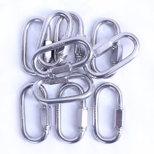 2.3 Inch 304 Stainless Steel Carabiner and Stainless Steel Chain Quick 2.3inch