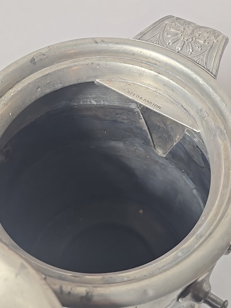 Antique 1879 Silver Plated Reed & Barton Coffee Ice Pitcher 14"