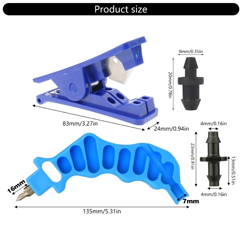 Efficient Drip Irrigation Hole Puncher And Cutter Pipe and Emitters Insertion
