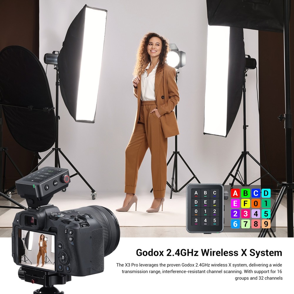 GODOX X3PRO-C 2.4G Wireless Flash Trigger for Canon App Control LCD Touchscreen