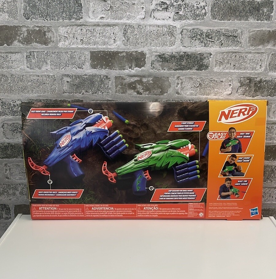 Nerf Wild Wolfpack Blaster Set w/ 2 Easy Play Blasters & 20 Darts