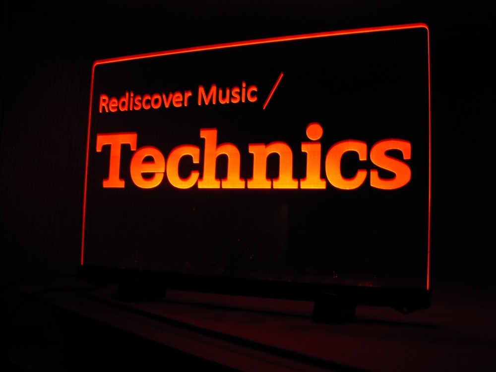 TECHNICS ETCHED LED ACRLYIC SIGN