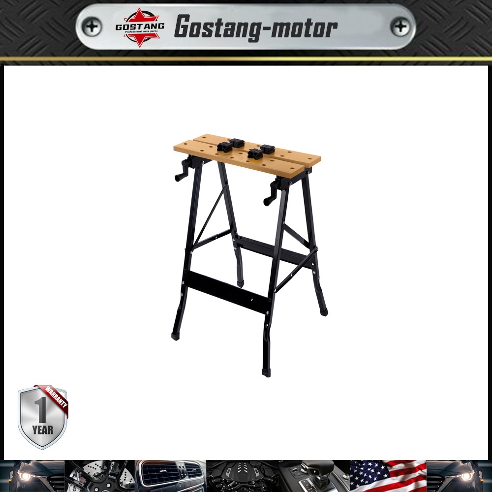 220lb Multi Purpose Folding Portable Workbench w/ Measuring Ruler and Protractor