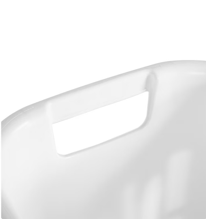 Mainstays Rectangular Open Plastic Laundry Hamper Slim Design White