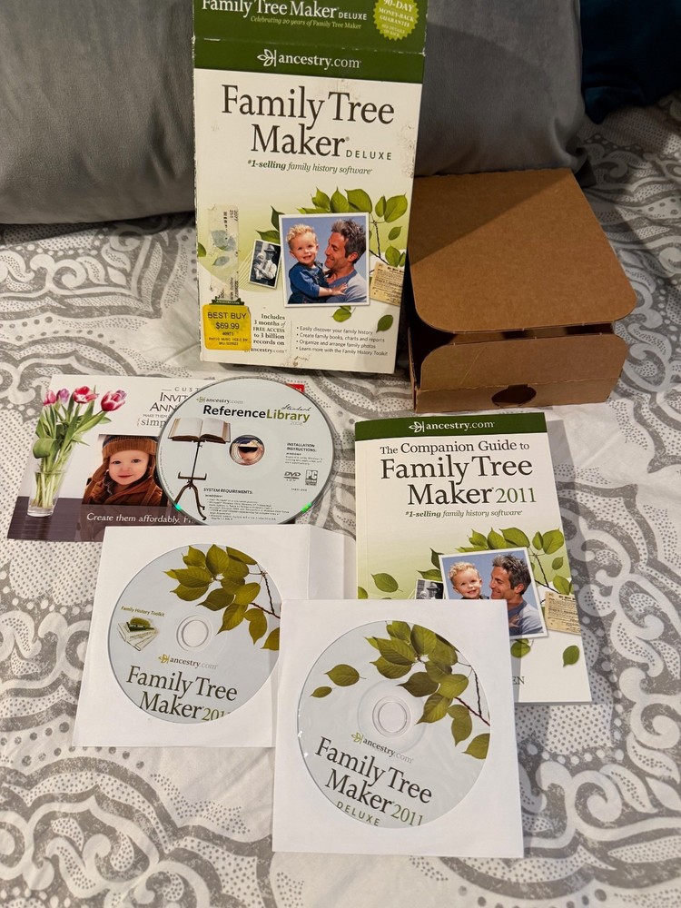 Family tree maker 11, installation disk with Companion Guide & Reference Library