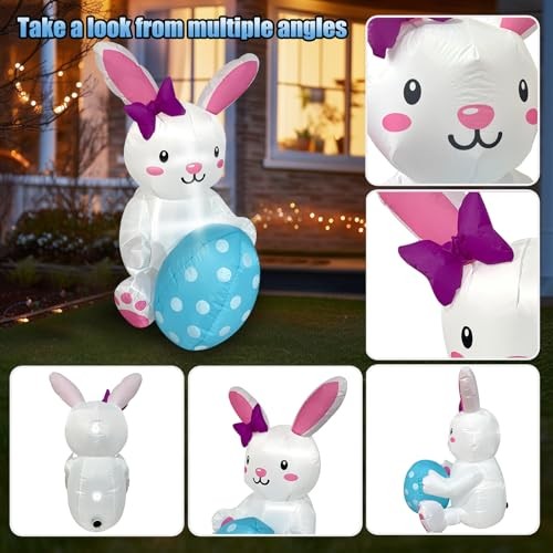 4FT Easter Inflatable, Easter Inflatable Outdoor 4FT Easter Inflatable Bunny