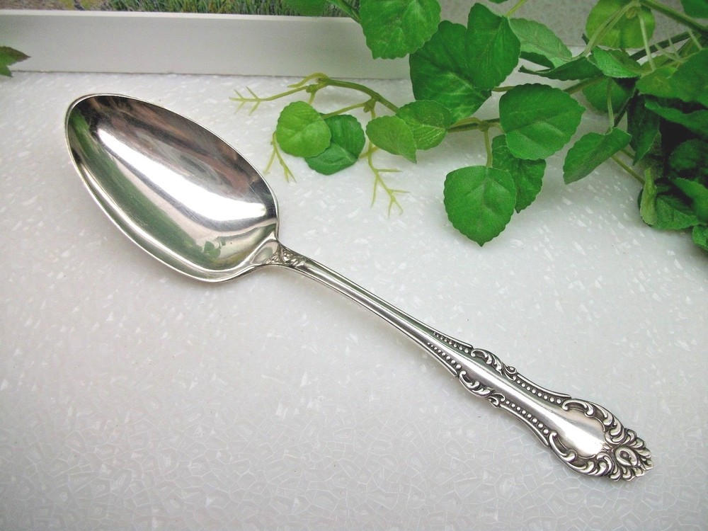 Oneida Wm. A. Rogers Rosemary CARLTON Silverplate Solid Serving Spoon 1898